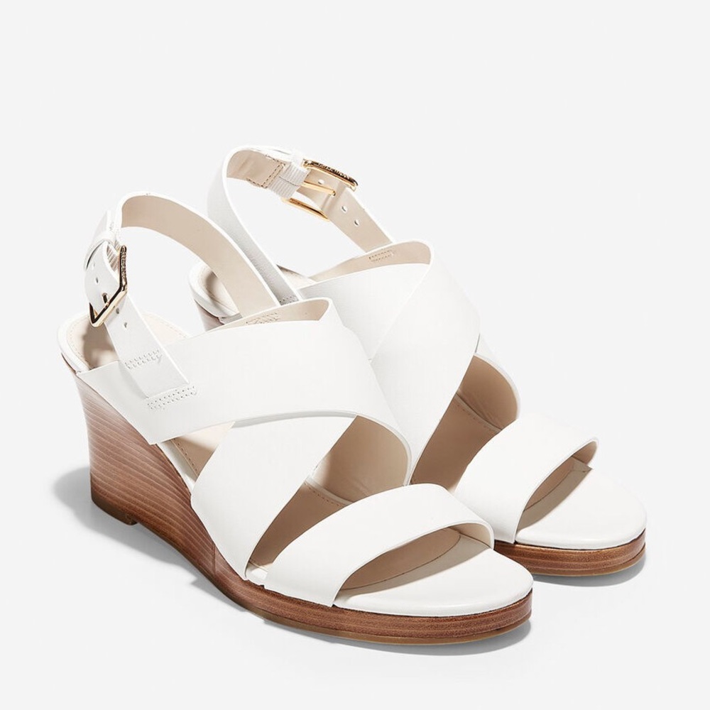 Cole Haan Penelope Wedge Sandal in Optic White